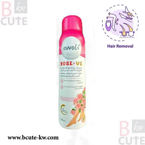 Evvoli Hair Removal Spray (Remove Hair In 3 Minutes) Fast-Acting Body Hair Remover for Underarms, Chest, Back, Health Hair Remover