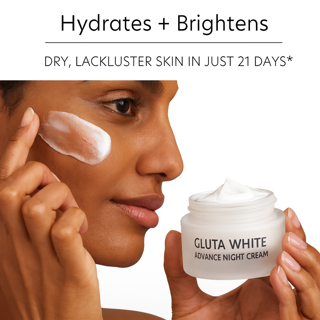 GlutaWhite Advance Night Cream – 30g | Hydrating & Whitening Night Cream with Hyaluronic Acid & Niacinamide