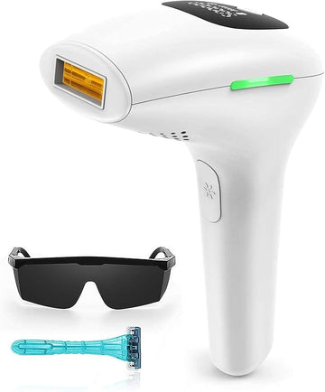 Laser Hair Removal Device, Pulse light hair removal device at home 500,000 flashes, Permanent Laser Hair Removal for women and men, Painless hair removal device for armpits, legs, arms