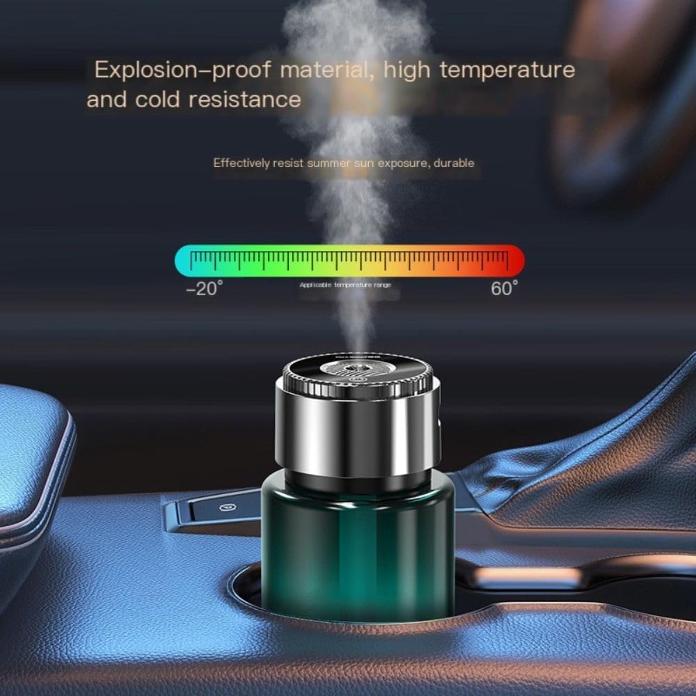 Car Fragrance | Perfume | Diffuser Humidifier | Aromatherapy | Portable Diffuser | Air Freshener | Multi-Mode Adjustable | Essential Oil (Green, 160ML, French Spices)
