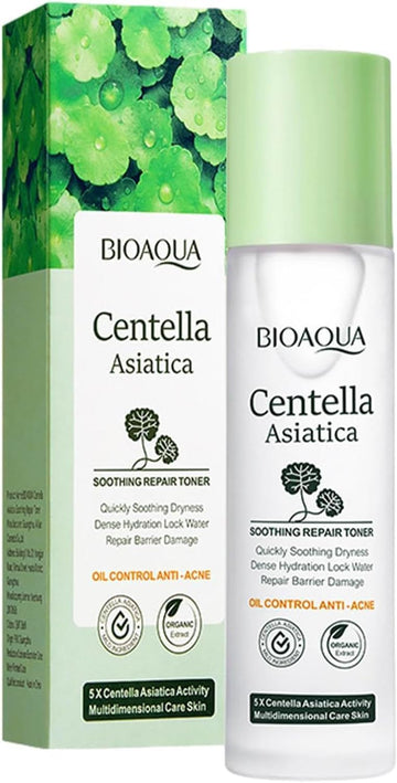 BIOAQUA Centella Asiatica Soothing Dryness Repair Toner Hydration Oil Control Anti-Acne Moisturizing Skincare 120ml/4.06fl.oz