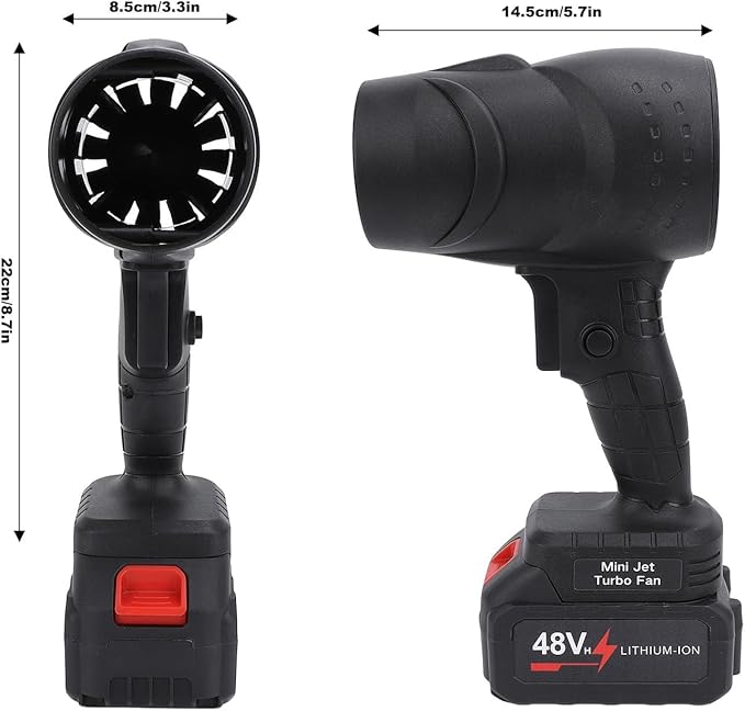 48V – Compact Lithium Turbo Blower with Handheld Power'' *TurboJet Mini Blower – 48V Lithium-Powered Handheld Air Force"