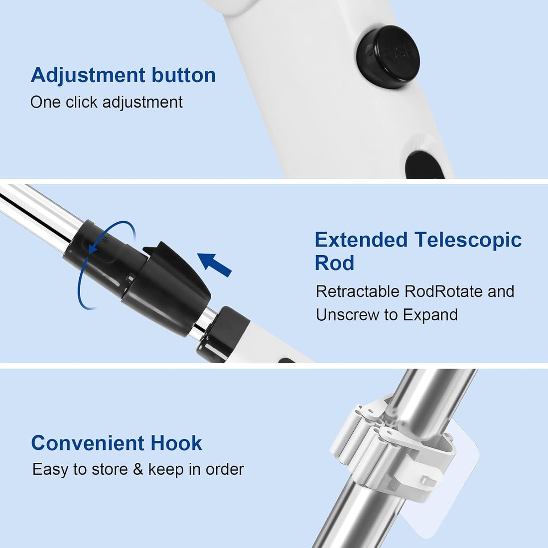 Electric Spin Scrubber Rechargeable Cleaning Brush, 9 Replaceable Brush Heads, Adjustable Angle and Extension Arm, Cordless Electric Cleaning Brush for Cleaning Tile, Window, Floor, Tub, Car
