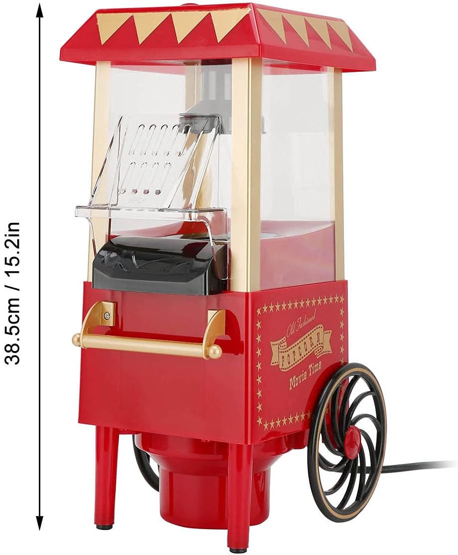 Mini Popcorn Maker | Automatic Popcorn Machine | Hot‑Air Popcorn Machine Electric Popcorn Popper Corn Popper for Home Party/Movie Nights/Birthday Gift