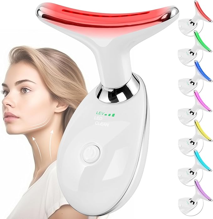 Face Massager Against Wrinkles, Face Beauty Device with 3 Modes, 45°C V Face Beauty Meter Face Device for Skin Tightening & Lifting EMS Face Massage for Women Men V Shape Face Device