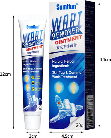 Wart Remover Ointment Herbal Ingredients Natural Safe Body Warts Treatment for Acne Moles Scar