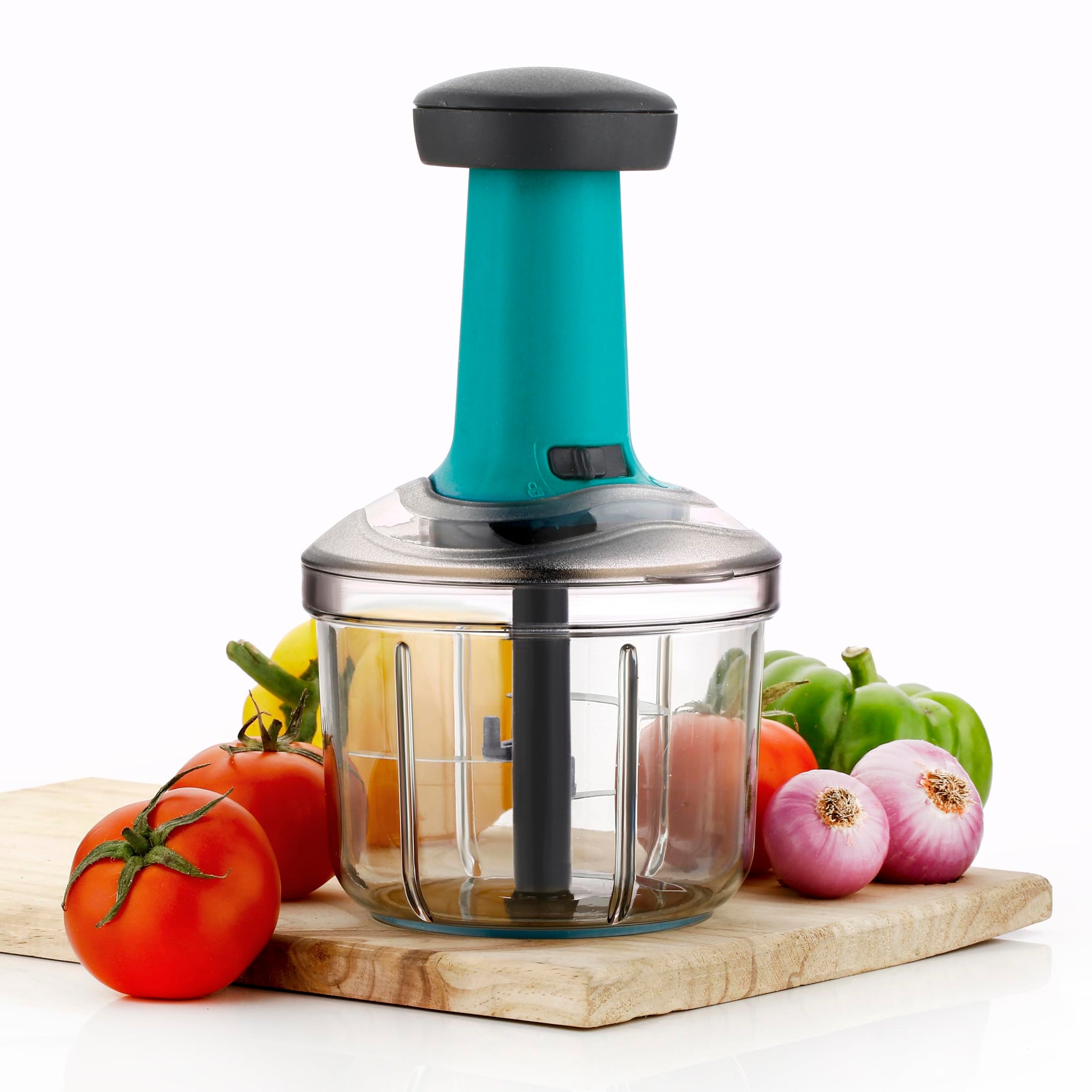 &nbsp;Kitchen Food Chopper 1.5L , Steel Large Manual Hand-Press Vegetable Chopper Mixer Cutter