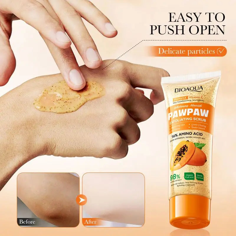 Whitening Exfoliating Gentle Cleansing Of Pores Papaya Vitamin C Body Scrub Cream No reviews yet