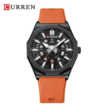 Curren Luxury Waterproof Silicone Band Quartz Watch (Dial 4.4cm) - CUR231
