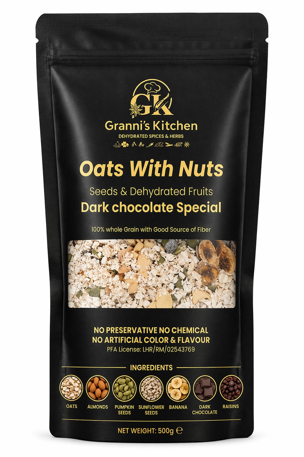 Oats With Nuts – Dark Chocolate Special | High Fiber Healthy Breakfast Mix