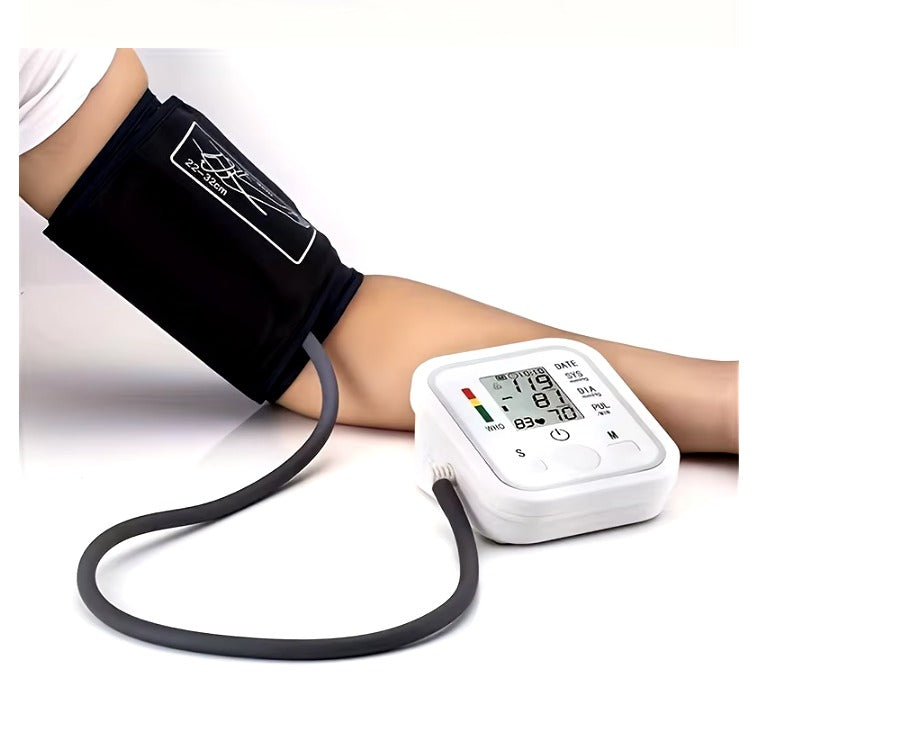 Automatic Blood Pressure Monitor, Clinically Validated, Blood Pressure Machine with Arrhythmia Detection &amp; Colour-Coded Risk Indicator according to WHO standards